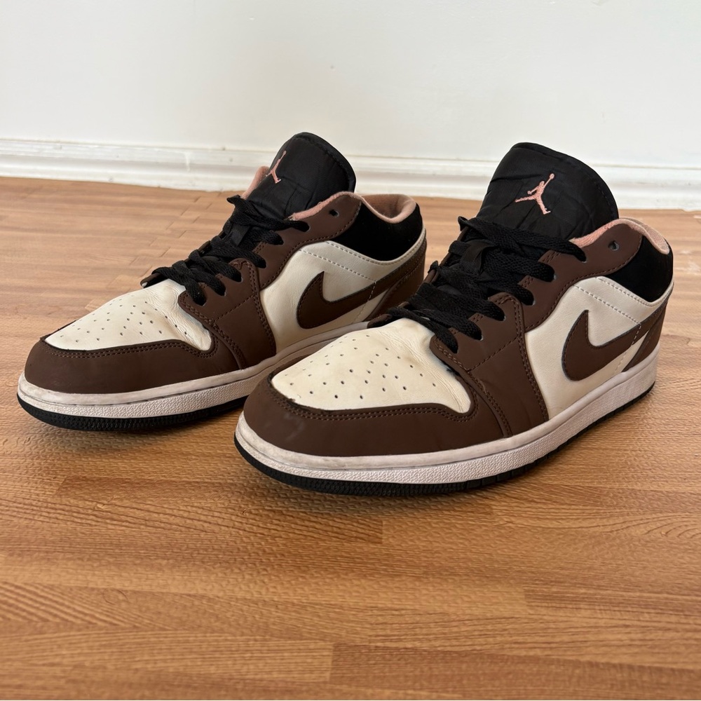Nike Air Jordan 1 Low Mocha Black White Shoes Brown VNDS Size 8.5 Mens Sneakers - Picture 11 of 14